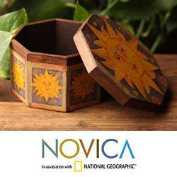 Big Save Pinewood 'Days of Sun' Decoupage Jewelry Box (Mexico)