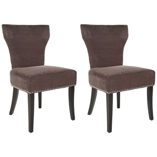 Chic Beige Walnut Finish Side Chair (Set of 2)
