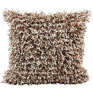 Nourison Brown Shag Decorative Pillow