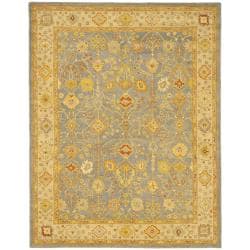 Great Prices Handmade Oushak Slate Blue/ Ivory Wool Rug (12' x 15')