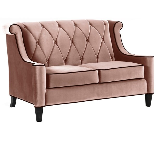 Modern Caramel Velvet Loveseat 14245806 Shopping