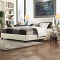 ETHAN HOME Castilian White Upholstery King-size Bed
