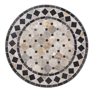 Home Styles Tan/Black Marble Tile Top Bistro Table