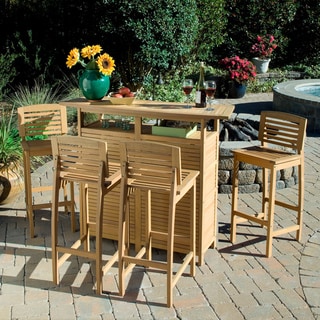 Home Styles Bali Hai Natural Teak 5-piece Bar Set