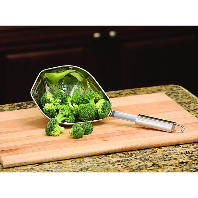 Stainless Steel 16.5-inch Scoop Colander