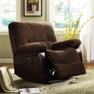 TRIBECCA HOME Wishaw Polished Microfiber Recliner Chair