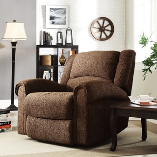 Polmont Dark Brown Chenille Tufted Recliner