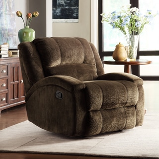 ETHAN HOME Bollington Chocolate Champion Microfiber Recliner Chair