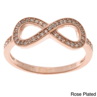 La Preciosa Sterling Silver Cubic Zirconia Infinity Ring