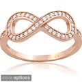 La Preciosa Sterling Silver Cubic Zirconia Infinity Ring