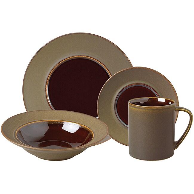 Sasaki Koyoto Bronze 16piece Dinnerware Set Overstock™ Shopping