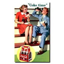 Coke Time Vintage Hanging Canvas Wall Art