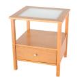 Convenient roadmap of Shore Vending Card Bay Shore Collection Glass Top Honey Maple End Table