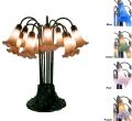 Tiffany Style Lily Table Lamp - Pink
