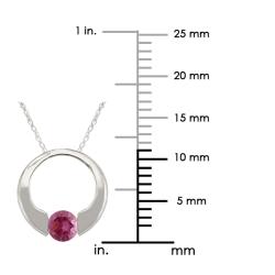 10k June Birthstone Rhodolite Circle Necklace
