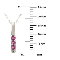 10k Rhodolite 3-stone Necklace