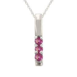 10k Rhodolite 3-stone Necklace