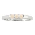 10k Gold October Birthstone Opal 3-stone Ring