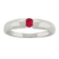 10k Gold Created Ruby July Birthstone Ring