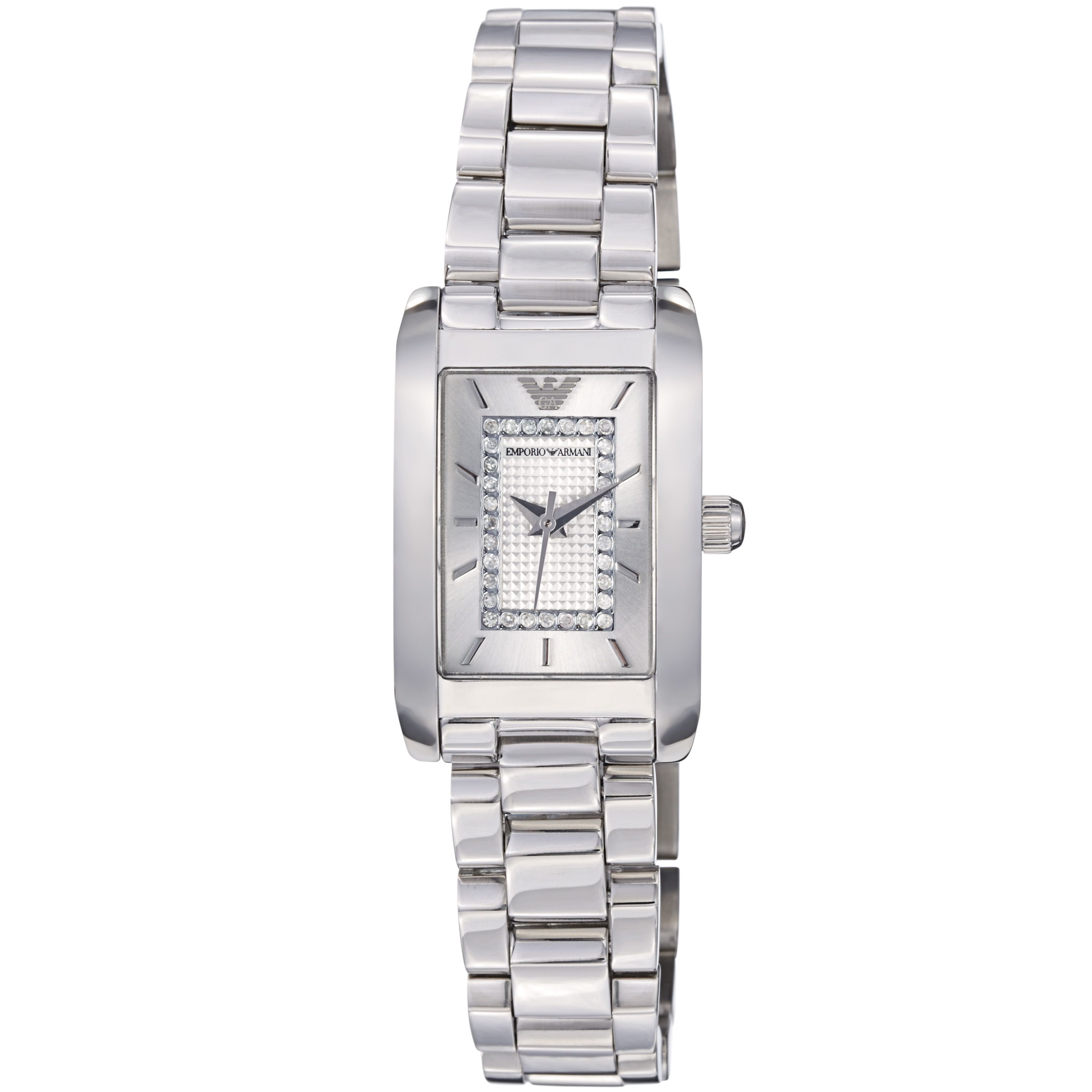 Emporio Armani Women's AR3170 'Classic' Silver Diamond Dial Quartz