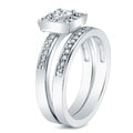 Auriya 14k Gold 0.50ct TDW Princess Diamond Bridal Ring Set (G-H, I1)