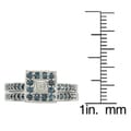 Auriya 14k Gold 1/2ct TDW Princess Blue and White Diamond Bridal Ring Set (H-I, I1)