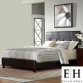 ETHAN HOME Adlington Dark Brown Tufted Modern King-size Bed