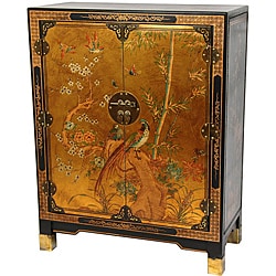 Great Prices Oriental Home Gold Leaf Nestling Birds Cabinet (China)