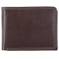 Stylish Boston Traveler Men's Topstitched Bi-fold Genuine Leather Wallet