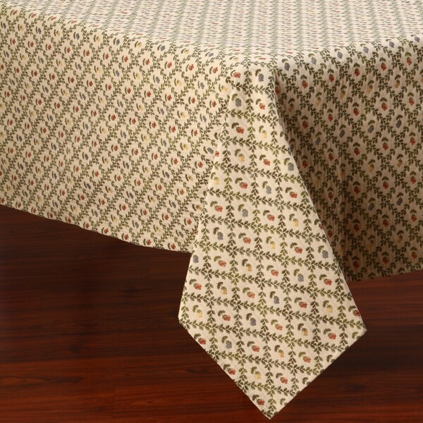 Corona Decor Green Vine Floral Design 50x90-inch Italian Heavy Weight ...