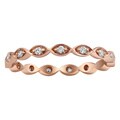 Beverly Hills Charm 10k Rose-gold 1/5ct TDW Diamond Eternity Stackable Band Ring