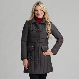 Betsey Johnson Women's Ruffle Accent Down Coat
