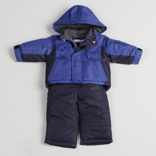 Osh Kosh Infant Boys' Color Blocked Blue Snow Suit