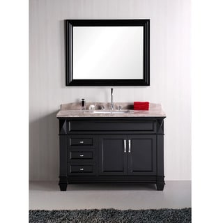 Hot Deal Design Element Hudson 48-inch Single Sink Marble Top Bathroom Vanity Set