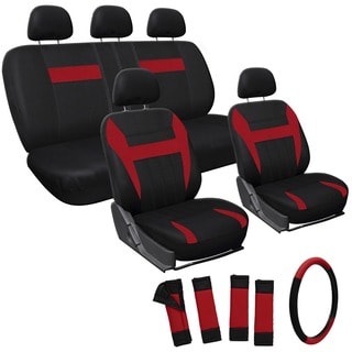 Oxgord Red 17-piece Car Seat Cover Automotive Set-Image