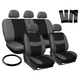 Oxgord Grey 17-piece Car Seat Cover Automotive Set-Image