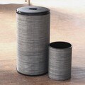 1530 LaMont Home Black/ Silver Cambria Round Hamper and Wastebasket Set