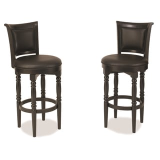 Home Styles St. Croix Black Swivel Bar Stool