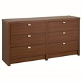 Valhalla Designer Series Medium Brown Walnut 6-Drawer Dresser