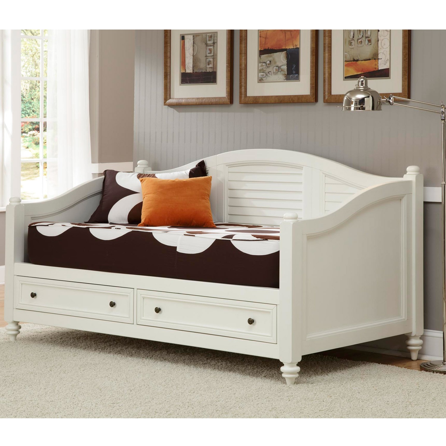 Bermuda Brushed White Finish Twin-size DayBed