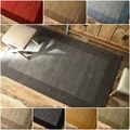 Rug Collective Handmade Zen Solid Border Wool Rug (6 x 9)