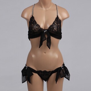 Leg Avenue 2-piece Floral Lace Bra and Panty Set
