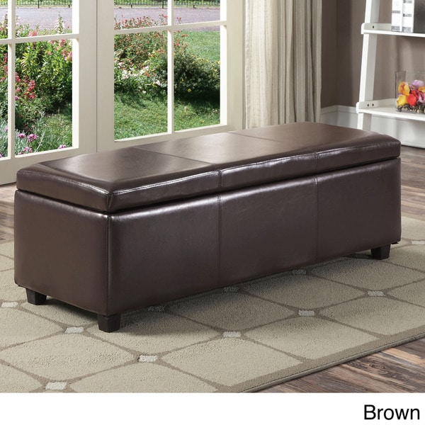 Leather Ottomans with Storage