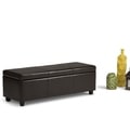 WYNDENHALL Franklin Large Rectangular Storage Ottoman Bench