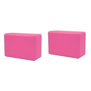 Yoga Saver Pack of Two Lightweight Slip-resistant Pink Foam Blocks-Image