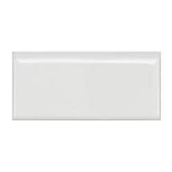 ###  SomerTile 1.75x3.75-inch Victorian Glossy White Porcelain Bullnose Trim Tiles (Set of 12)