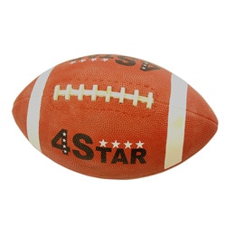 Defender Brown 4 Star Hand-crafted Synthetic-rubber Rugby Ball-Image