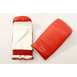 Defender Red/ White Medium MMA Style Punching Gloves-Image