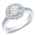 Auriya 14k Gold 2/5ct TDW Diamond Halo Engagement Ring (G-H, I1-I2)