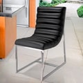 Christopher Knight Home Parisian Black Leather Dining Chair